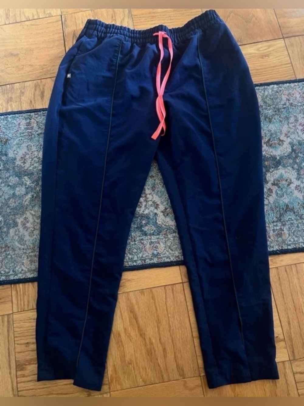Figs Racing Navy Blue Lira Split Hem Scrub Pants medical med xxl 2xl